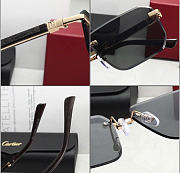 Kitlife Cartier Rimless Sunglasses Black - 2