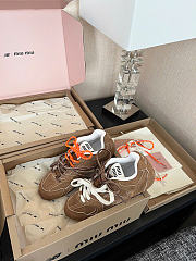 Kitlife Miu Miu X New Balance 530 SL Suede Sneakers Brown - 6