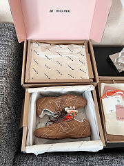 Kitlife Miu Miu X New Balance 530 SL Suede Sneakers Brown - 4