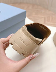 Kitlife Prada Beige Suede Flatform Mules - 4