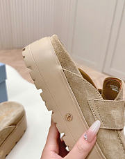 Kitlife Prada Beige Suede Flatform Mules - 2