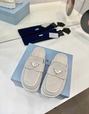 Kitlife Prada Gray Suede Flatform Mules - 1
