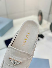 Kitlife Prada Gray Suede Flatform Mules - 3