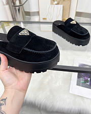 Kitlife Prada Black Suede Flatform Mules - 3