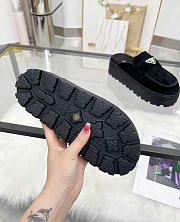 Kitlife Prada Black Suede Flatform Mules - 2