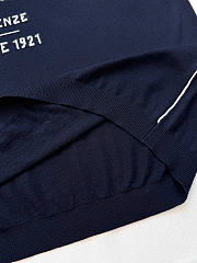 Kitlife Gucci Knit Silk Linen T-shirt With Intarsia In Dark Blue  - 2