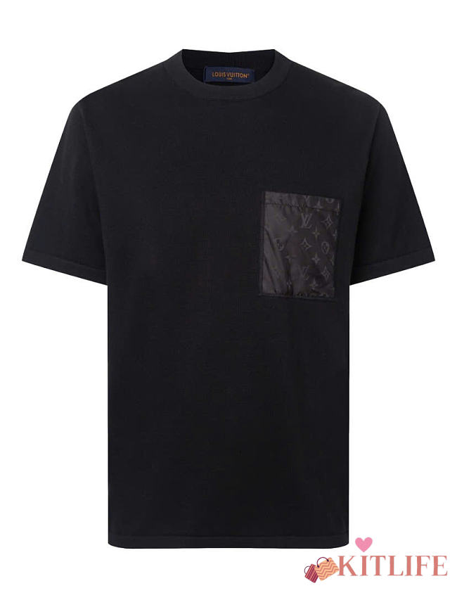 Kitlife Louis Vuitton Men T-Shirt With Technical Signature Black - 1