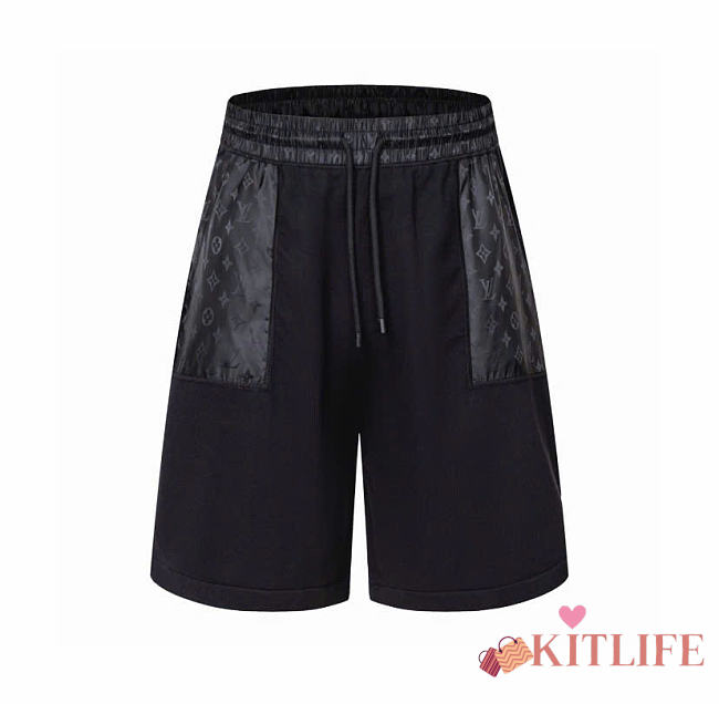 Kitlife Louis Vuitton Men Shorts With Technical Signature Black - 1