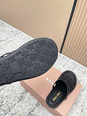 Kitlife Miu Miu Black Nappa Leather Slides  - 4