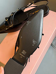 Kitlife Miu Miu Patent Leather Slingbacks Black - 2