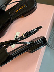 Kitlife Miu Miu Patent Leather Slingbacks Black - 3