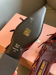 Kitlife Miu Miu Patent Leather Slingbacks Burgundy - 2