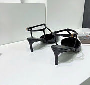 Kitlife Celine Kitten T-Bar Strap Pump in Black Lambskin Leather 5mm - 5