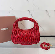 Kitlife Miu Miu Wander Hobo Bag Red 5BC125 20x6x17cm  - 4