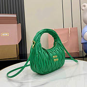 Kitlife Miu Miu Wander Hobo Bag Green 5BC125 20x6x17cm - 3