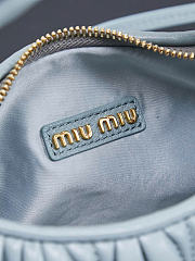 Kitlife Miu Miu Wander Hobo Bag Light Blue 5BC125 20x6x17cm  - 3