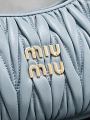 Kitlife Miu Miu Wander Hobo Bag Light Blue 5BC125 20x6x17cm  - 2