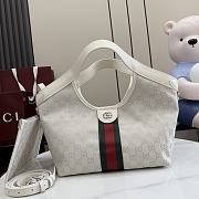 Kitlife Gucci Giglio Small Tote Bag Ivory GG Canvas ‎860845 25x20x15cm  - 1