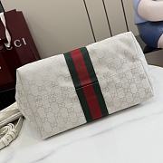 Kitlife Gucci Giglio Small Tote Bag Ivory GG Canvas ‎860845 25x20x15cm  - 4