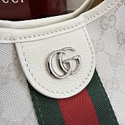 Kitlife Gucci Giglio Small Tote Bag Ivory GG Canvas ‎860845 25x20x15cm  - 2