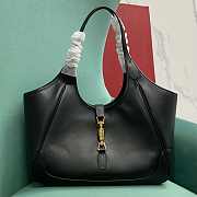 Kitlife Gucci Mercato Medium Tote Bag Black Leather 866645 35x28x15cm - 1