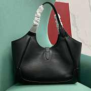 Kitlife Gucci Mercato Medium Tote Bag Black Leather 866645 35x28x15cm - 4