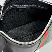 Kitlife Gucci Web Trademark Medium Pouch Black Soft Leather 867275 26.5x15.5x10.5cm - 2