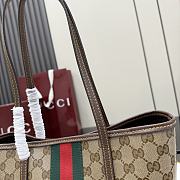 Kitlife Gucci Tribeca Small Tote Bag Sand & Dark brown GG Canvas 875236 25x19x11.5cm  - 5