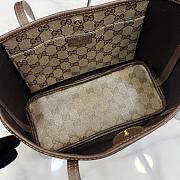 Kitlife Gucci Tribeca Small Tote Bag Sand & Dark brown GG Canvas 875236 25x19x11.5cm  - 2