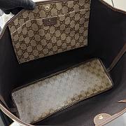 Kitlife Gucci Tribeca Large Tote Bag Sand & Dark brown GG Canvas 874745 38x29.5x13cm - 6