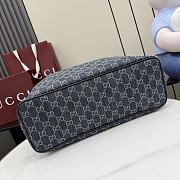 Kitlife Gucci Tribeca Large Tote Bag Dark Blue GG Denim 874745 38x29.5x13cm - 4