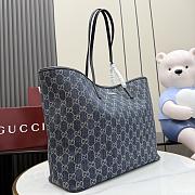 Kitlife Gucci Tribeca Large Tote Bag Dark Blue GG Denim 874745 38x29.5x13cm - 3