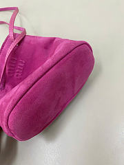 Kitlife Miu Miu Pink Suede Leather Mini Bag 14×17×6cm  - 6