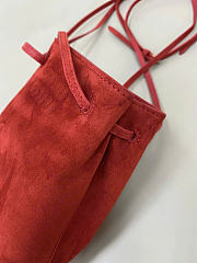 Kitlife Miu Miu Red Suede Leather Mini Bag 14×17×6cm - 4