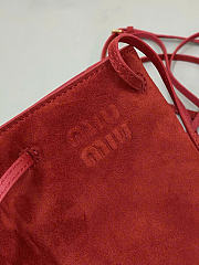 Kitlife Miu Miu Red Suede Leather Mini Bag 14×17×6cm - 2