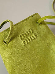 Kitlife Miu Miu Green Suede Leather Mini Bag 14×17×6cm - 2