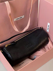 Kitlife Miu Miu Black Nappa Leather Pouch 22×9×9cm - 1