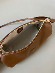 Kitlife Miu Miu Brown Nappa Leather Pouch 22×9×9cm - 5