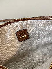 Kitlife Miu Miu Brown Nappa Leather Pouch 22×9×9cm - 3