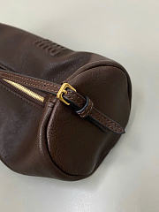 Kitlife Miu Miu Dark Brown Nappa Leather Pouch 22×9×9cm - 5