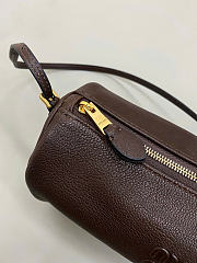 Kitlife Miu Miu Dark Brown Nappa Leather Pouch 22×9×9cm - 4
