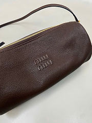 Kitlife Miu Miu Dark Brown Nappa Leather Pouch 22×9×9cm - 2