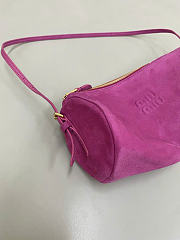 Kitlife Miu Miu Pink Suede Leather Pouch 22×9×9cm - 5