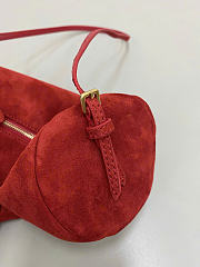 Kitlife Miu Miu Red Suede Leather Pouch 22×9×9cm - 5