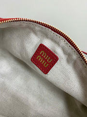 Kitlife Miu Miu Red Suede Leather Pouch 22×9×9cm - 4