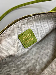 Kitlife Miu Miu Green Suede Leather Pouch 22×9×9cm - 4