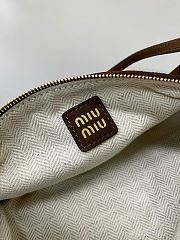 Kitlife Miu Miu Dark Brown Suede Leather Pouch 22×9×9cm  - 3