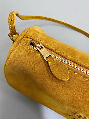 Kitlife Miu Miu Yellow Suede Leather Pouch 22×9×9cm - 2