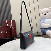 Kitlife Gucci Horsebit Web Small Shoulder Bag Black Soft Leather ‎867130 20x12.5x4.5cm - 4