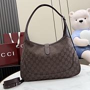 Kitlife Gucci Jackie 1961 Medium Shoulder Bag Dark Brown GG Canvas 863136 31.5x22x4.5cm - 3